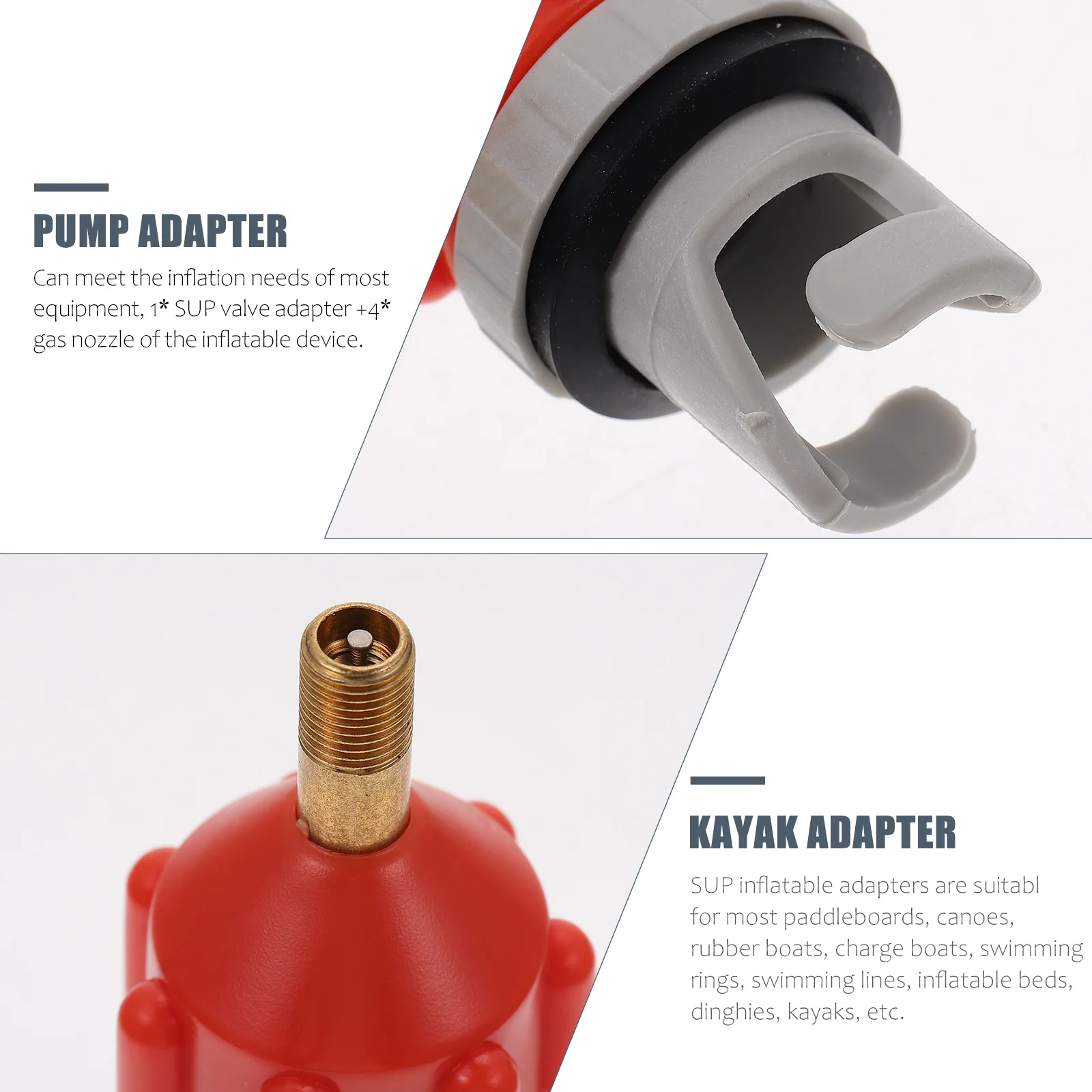 

1Set Kayak Air Adapter Professional Inflatable Boat Dinghy Pump Adapter Strong Seal Anti-Leakage Air Nozzle Inflatable Adapters