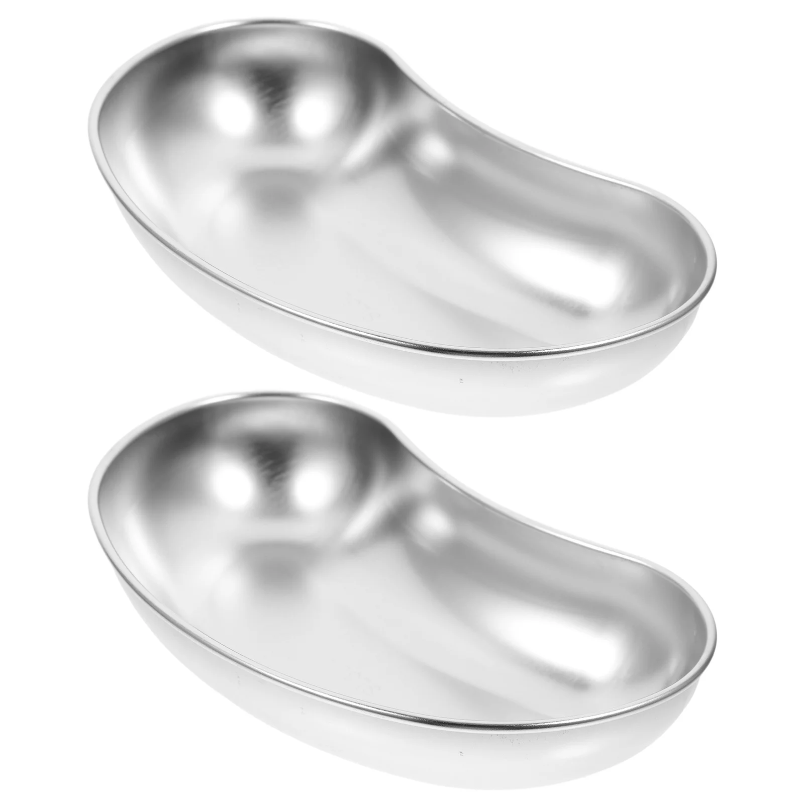 2pcs Stainless Steel Trays Dental Instruments Surgical Trays Emesis Basins Instrument Tray Experiment Trays