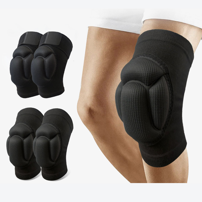  1 Pair Thickened Protection Sports Kneepad Gym Support Fitness Gear Gear Basketball Brace Protector Men Women Non Slip Keen Pads 