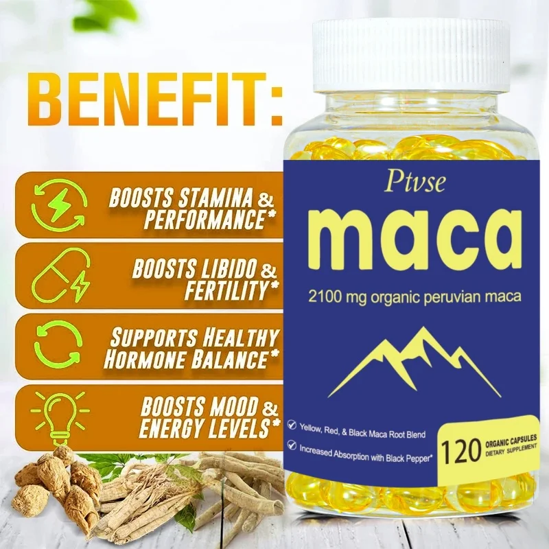 Maca Capsules พลังงานจากธรรมชาติและการสนับสนุนความอดทน อาหารเสริมเพื่อพลัง เพิ่มเวลาในการฝึกอบรมและความเข้มข้น