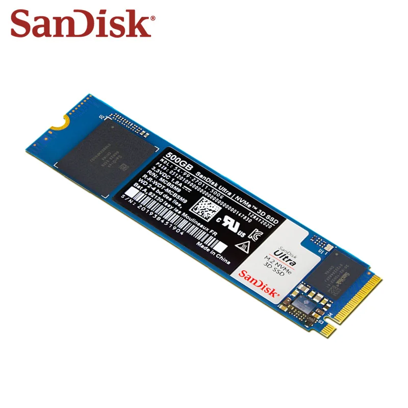 Imagem -03 - Sandisk-disco de Estado Sólido Interno Disco Rígido para Laptop e Desktop 100 Original Ultra M.2 Nvme 3d Ssd 500gb 1tb 2tb m2 2280 Ssd