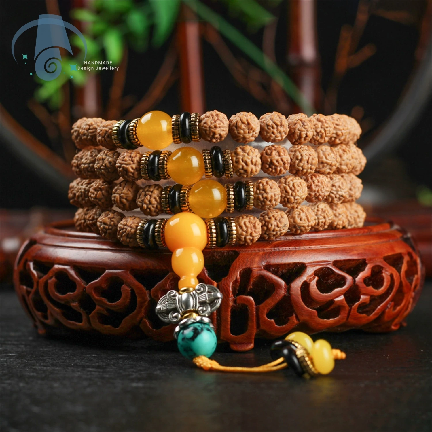 Natural Xizang Bodhi Bead 108 Bracelet Retro Creative Small Group Design Male and Female Accessories