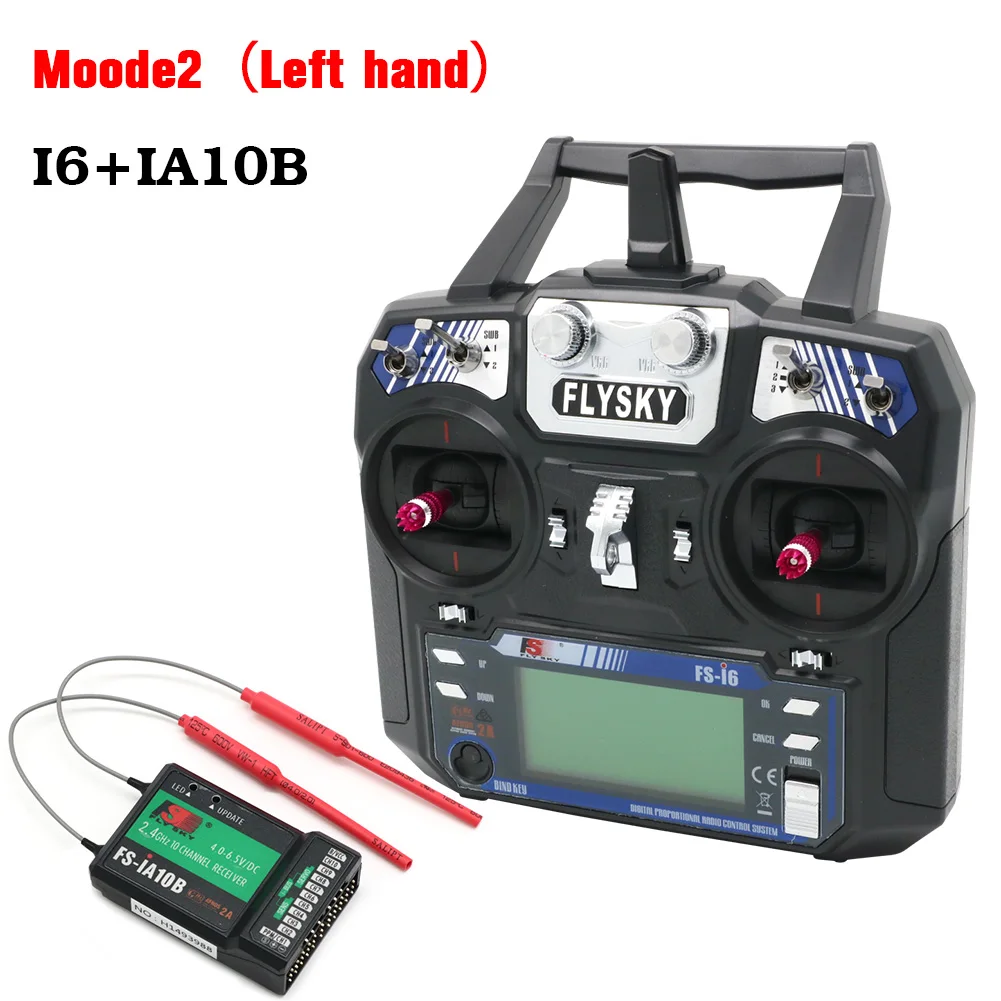 FLYSKY FS-i6 I6 Zender 2.4G 6CH Radio Afstandsbediening Met iA6 iA6B X6B A8S R6B iA10B FS2A Ontvanger voor RC Drone Vliegtuig