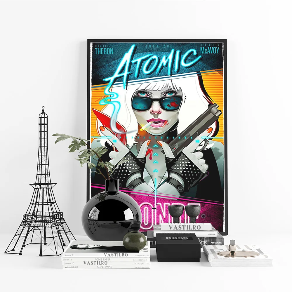 Atomic Blonde Action Thriller Film Art Print Poster Movie Modern Canvas Painting Decor Wall Stickers