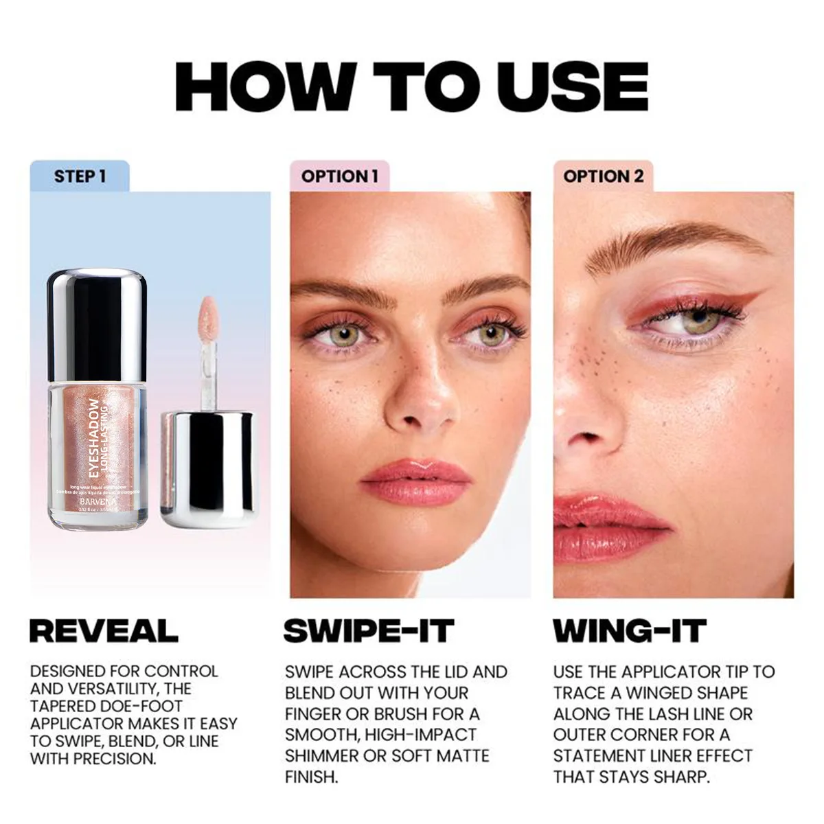 Flüssiger Lidschatten ist seidig und zart, aufhellend, Konturierung, dauerhaftes Make-up, schnelle Filmbildung, schweißfester Eyeliner