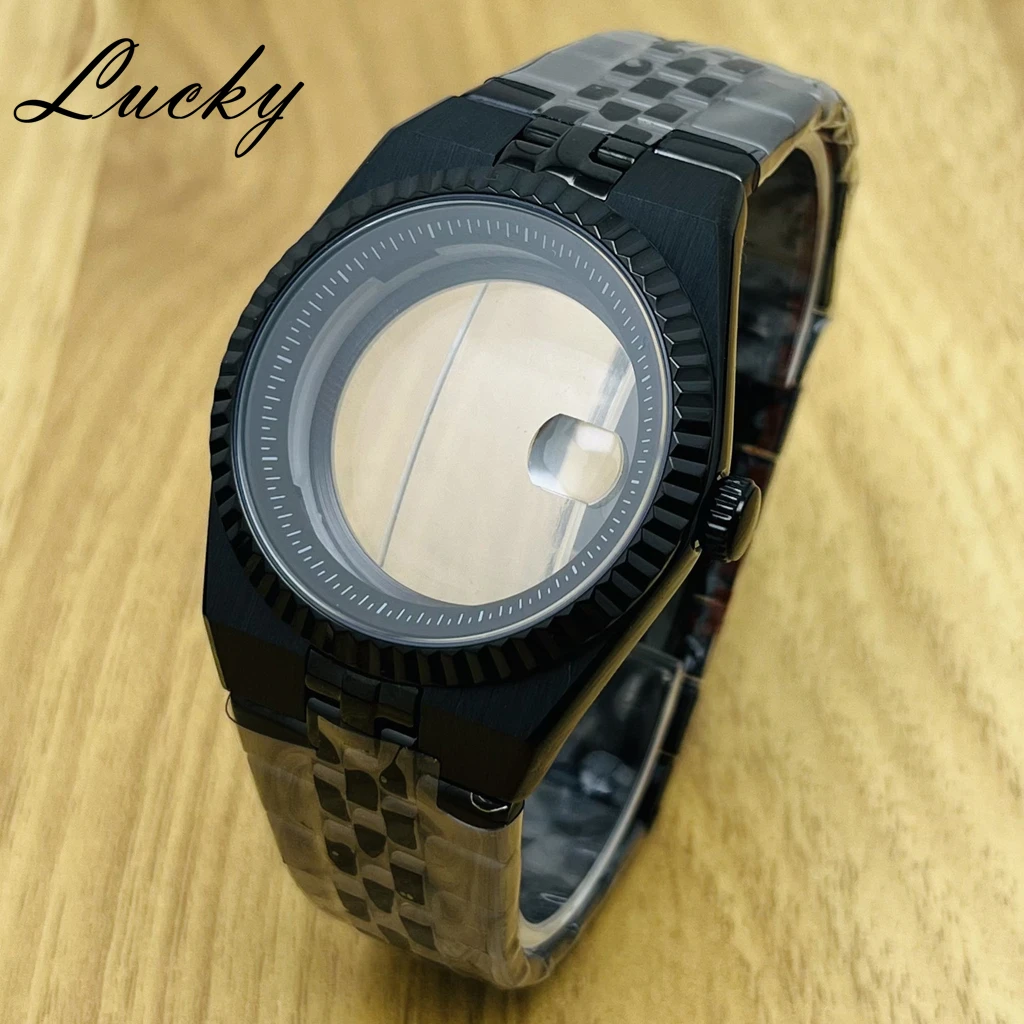 

Корпус часов 40 мм, черный, с ремешком, сапфировое стекло, подходит для механизмов NH34, NH35, NH36, NH37, NH38, NH39, NH70, NH72.