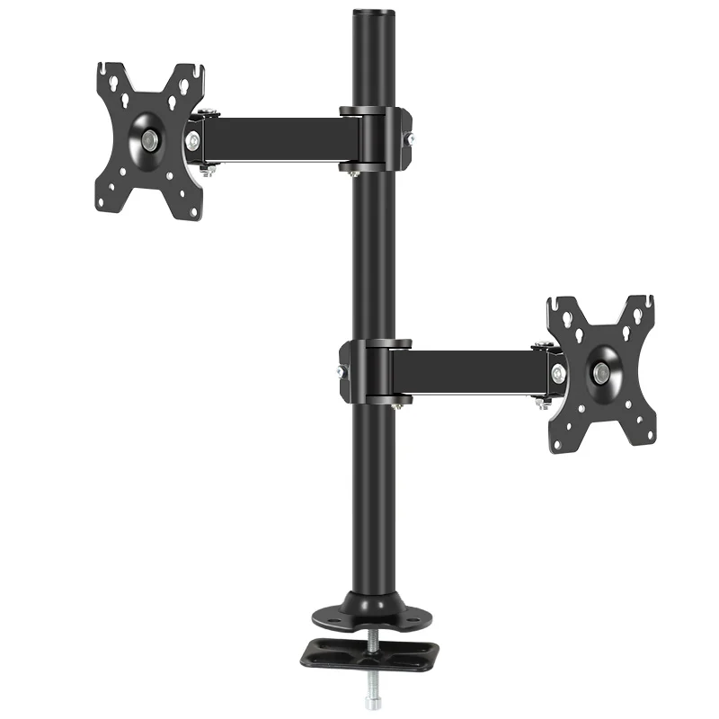 

Vertical Dual Monitor Stand Stacked Monitor Mount for 2 Monitors Up to 32 inches Computer Monitor Arm Swivel Tilt Height XCU58