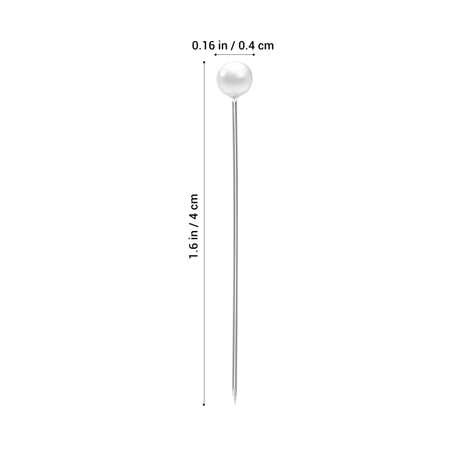 

100 Pcs Pearl Head Pins Extra Large Sewing Crafting Straight Fabric Quilting Brooches White Long Lasting Temperature Resistance