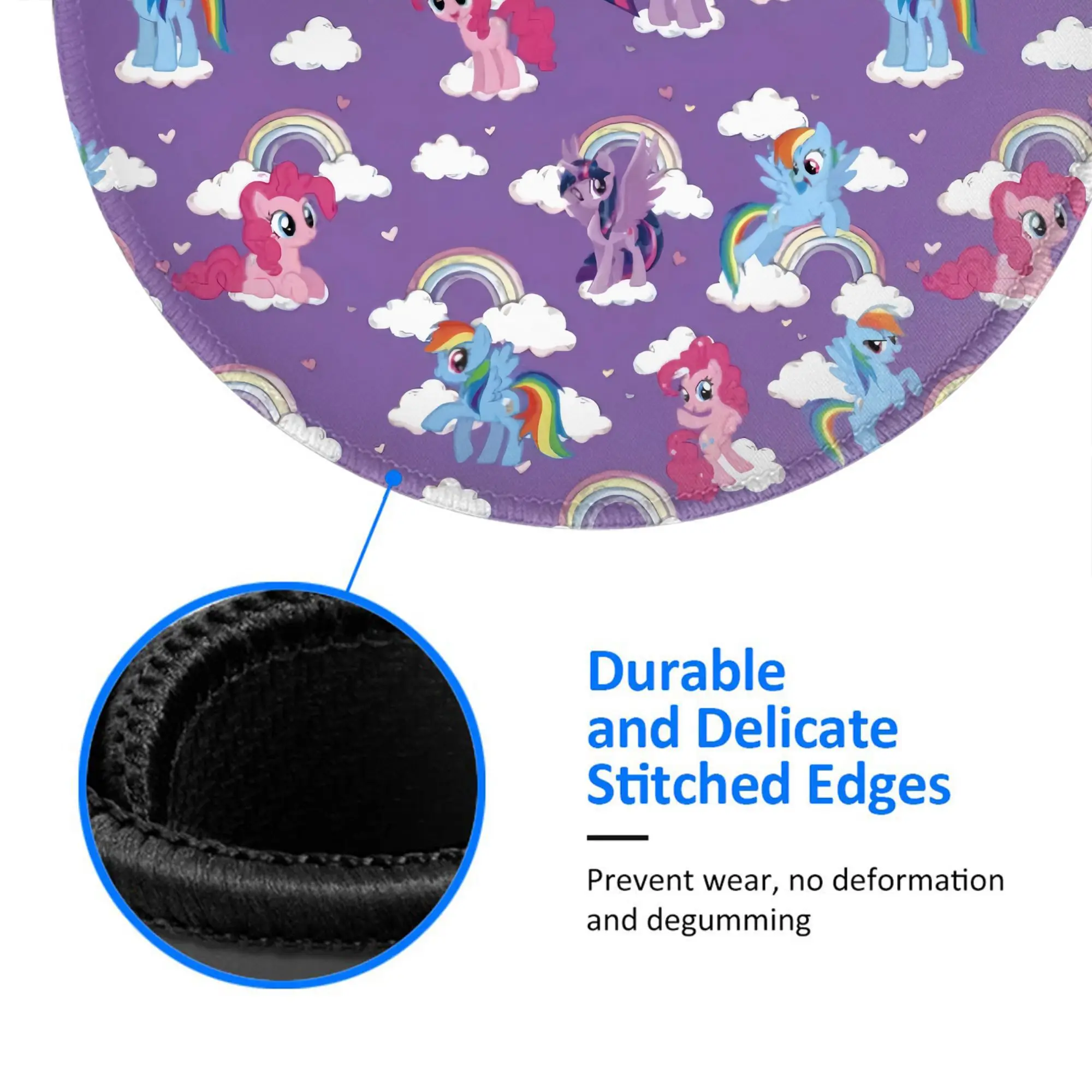 My Little Pony 8 inch ronde muismat bureaumat laptop muismat voor kantoor pc computer toetsenbord antislip rubberen bureaumat