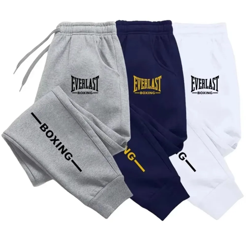 

2025 Autumn Printed Jogging Pants Men's Sweatpants Cotton Fashion Men's Brushed Sweatpants Women's Winter Pants
