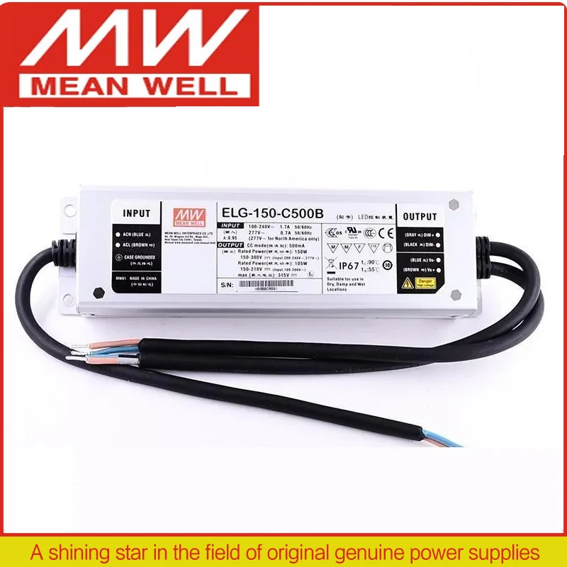 

Светодиодный источник питания MEAN WELL с затемнением ELG-150-C500B-3Y ELG-150-C700B-3Y ELG-150-C1050B-3Y ELG-150-C1400B-3Y ELG-150-C1750B-3Y 150 Вт