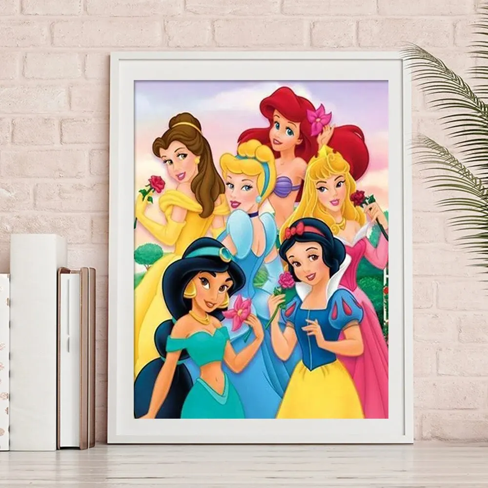 Disney Diamant Malerei Prinzessinnen Mosaik Cartoon Home Dekoration Stickerei Wand kunst für Kinder