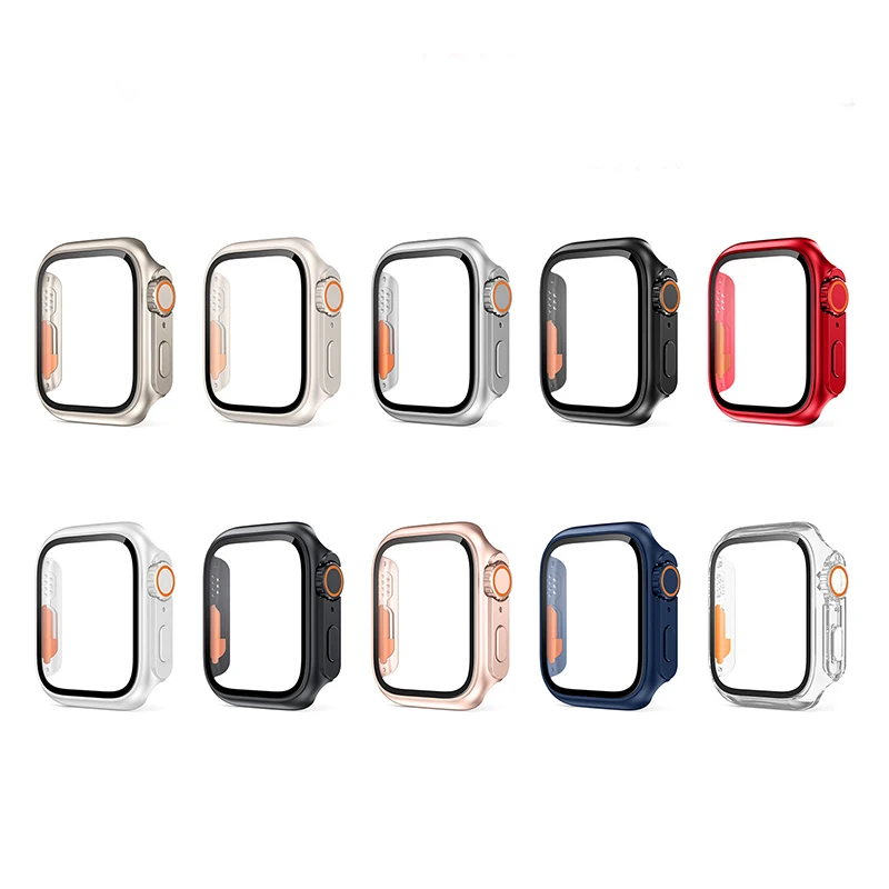 Funda protectora de reloj PC con cubierta de pantalla, funda protectora de reloj para Apple Iwatch Series