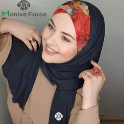 イスラム高級ヒジャーブモスリンアバヤファムmusulmanスカーフhijabs女性ジャージシフォンスカーフボンネットターバンundercapシフォン