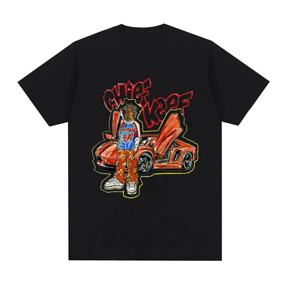 I Love Chief Keef T-Shirt Mode Lässig Kurzarm Vintage Gothic Oversized Print T-Shirts Hip Hop Lose Streetwear Unisex – Detail 12