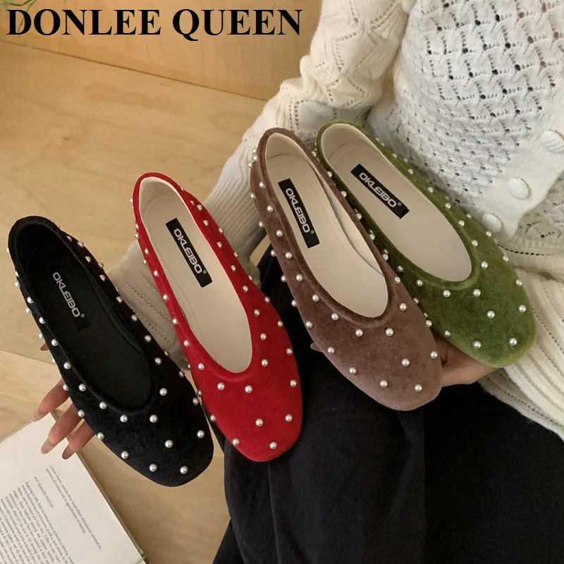 

Elegant Korean Style Women Silk Velvet Flats Shoes 2026 New Spring Shallow Niche Ballerina Soft Ballet Shoes Casual Loafer Mujer