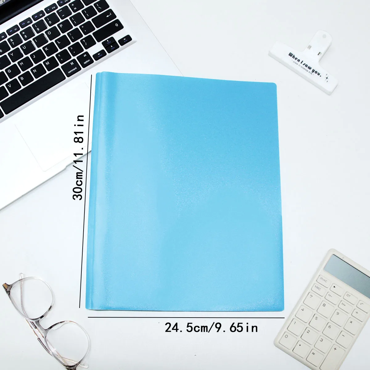 Pp Tadpole Clip Double Pocket Folder Plastic Document Bag Office Storage Folding Folder