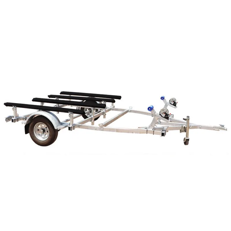 4.2M Galvanized Trailer FRP330DB Steel Material Use for Jet Ski, Motorboat, Rubber, Yacht Boat Trailer with 2 Wheels