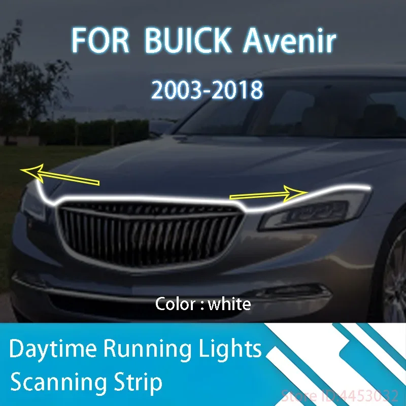 DRL Start Scan Strips Light FOR BUICK Avenir 2003-2018 Car Hood Light Decorative Ambient Lamp 12V 59 Inches Waterproof