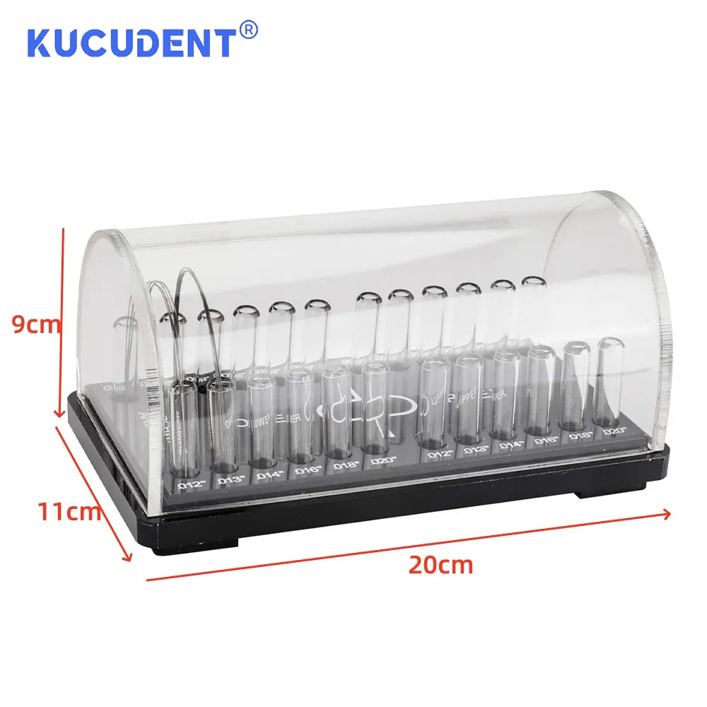 KUCUDENT Dental Archwires Acrylic Organizer Dispenser Holder Orthodontic Round/Rectangular Arches Wires Placing Storage Box Case