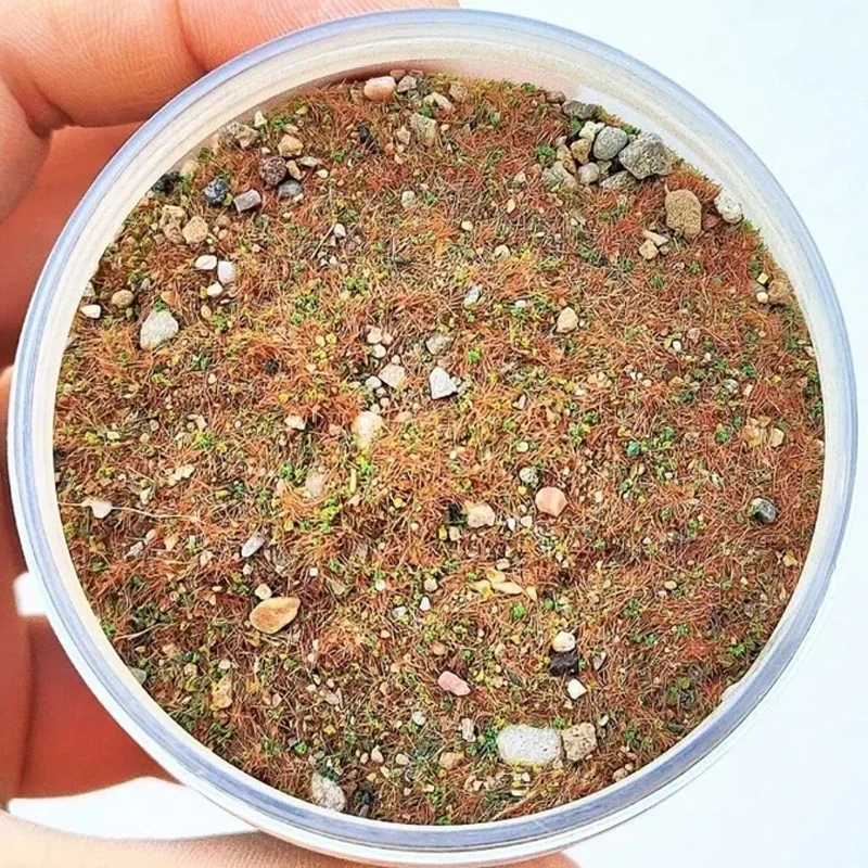 DIY Model Mixed with Stone Grass Powder,Simulating Lawn,Sand Table Miniature Landscape Layout with Stone Vegetation