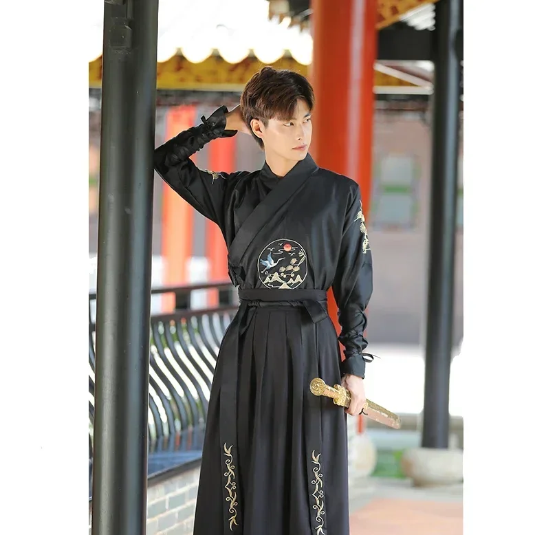 Kimono vintage japonais samouraï 2026, vêtements de cosplay pour femmes et hommes, cardigan brodé grue man