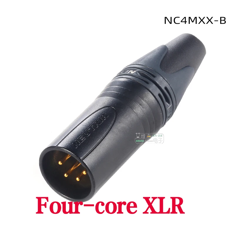 

Neutrik 4 Pin XLR Male Female Cable Connector DIY Headphone Plug Fever Repair Conversion Connector with Colour ring NC4MXX-B