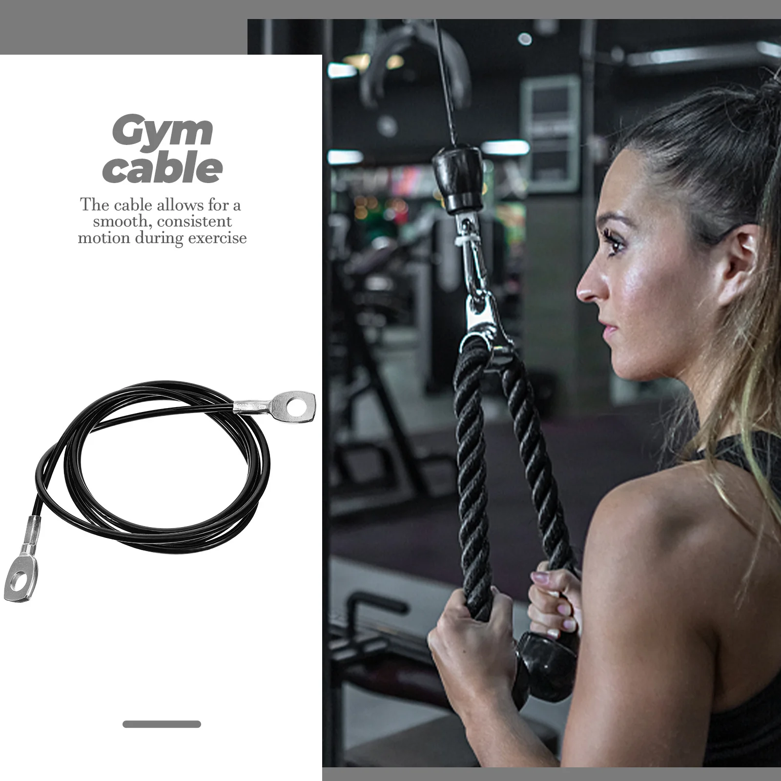 

Professional PU Cover Pulley Cable Multi-Function Gym Accessory Sturdy Replacement Part for Daily Use Workout Machine