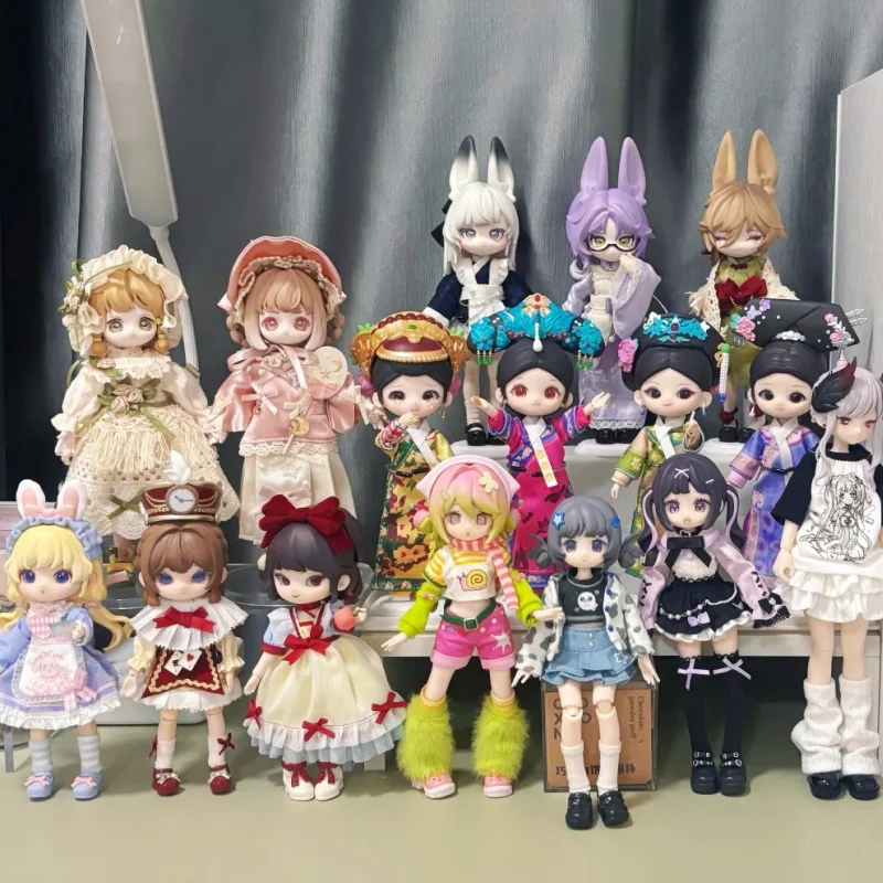 

Подлинная слепая коробка Liroro, серия Fairy Tale House, подвижные фигурки, 12-точечный шарнир, настольный орнамент, фигурка, подарки для детей