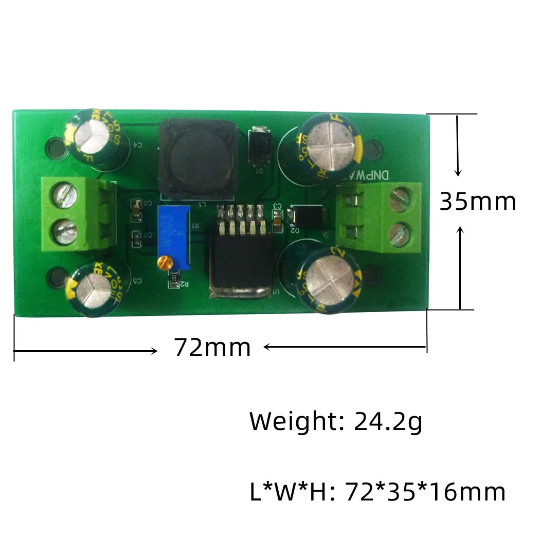 DNPWA0 3A DIN Rail mount DC-DC Step-down Converter  Module 5/12V/24V Adjustable Voltage Regulator Stable Efficient Compact Power