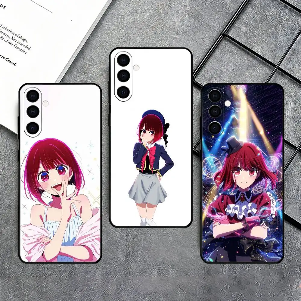 O-Oshi  N-No K-Ko Kana Arima Phone Case For Samsung Galaxy A73,A72,A71,A70,A53,A52,A51,Others Soft Black Cover