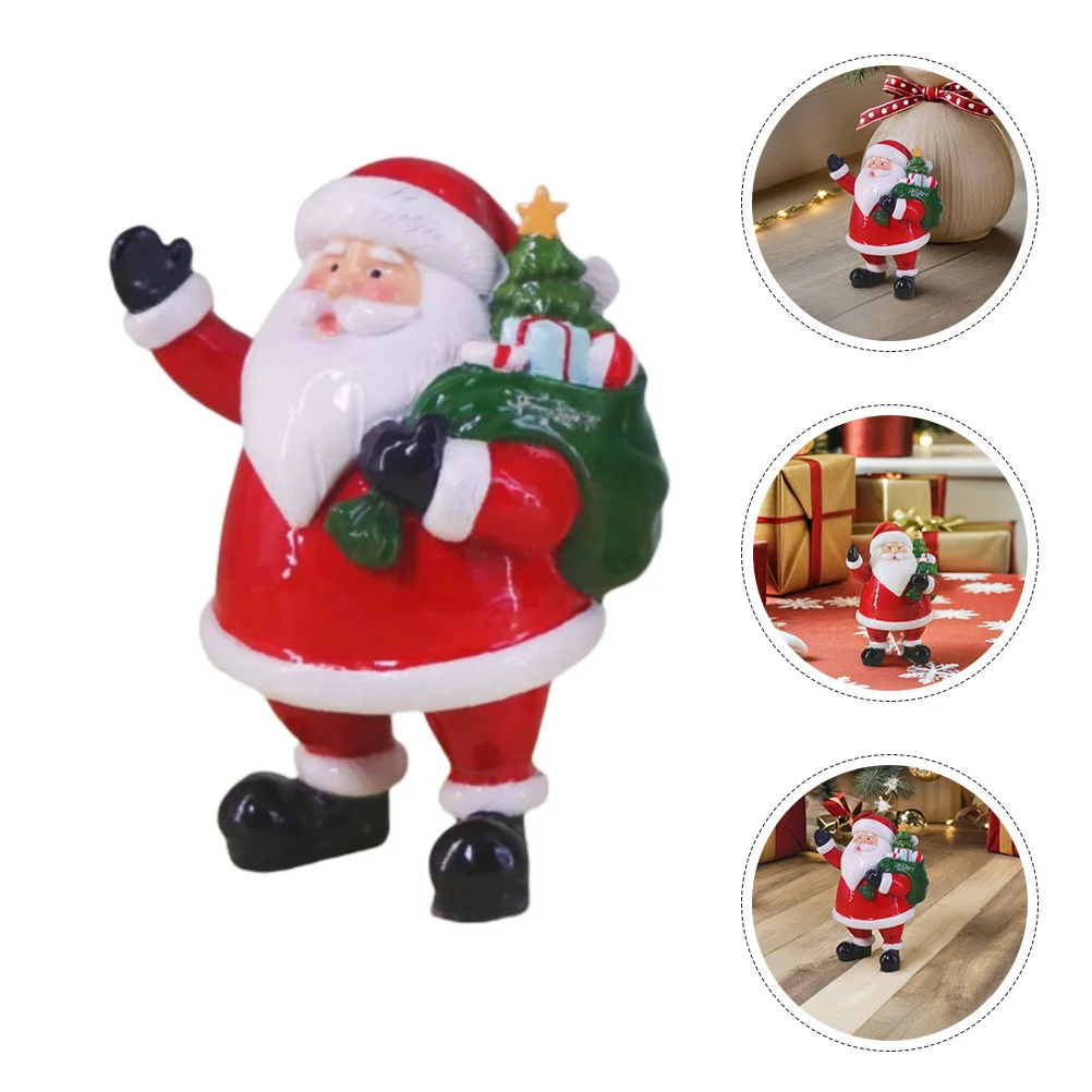 

Santa Claus Tabletop Decor Christmas Resin Holiday Figurine Ornament Statue Decoration