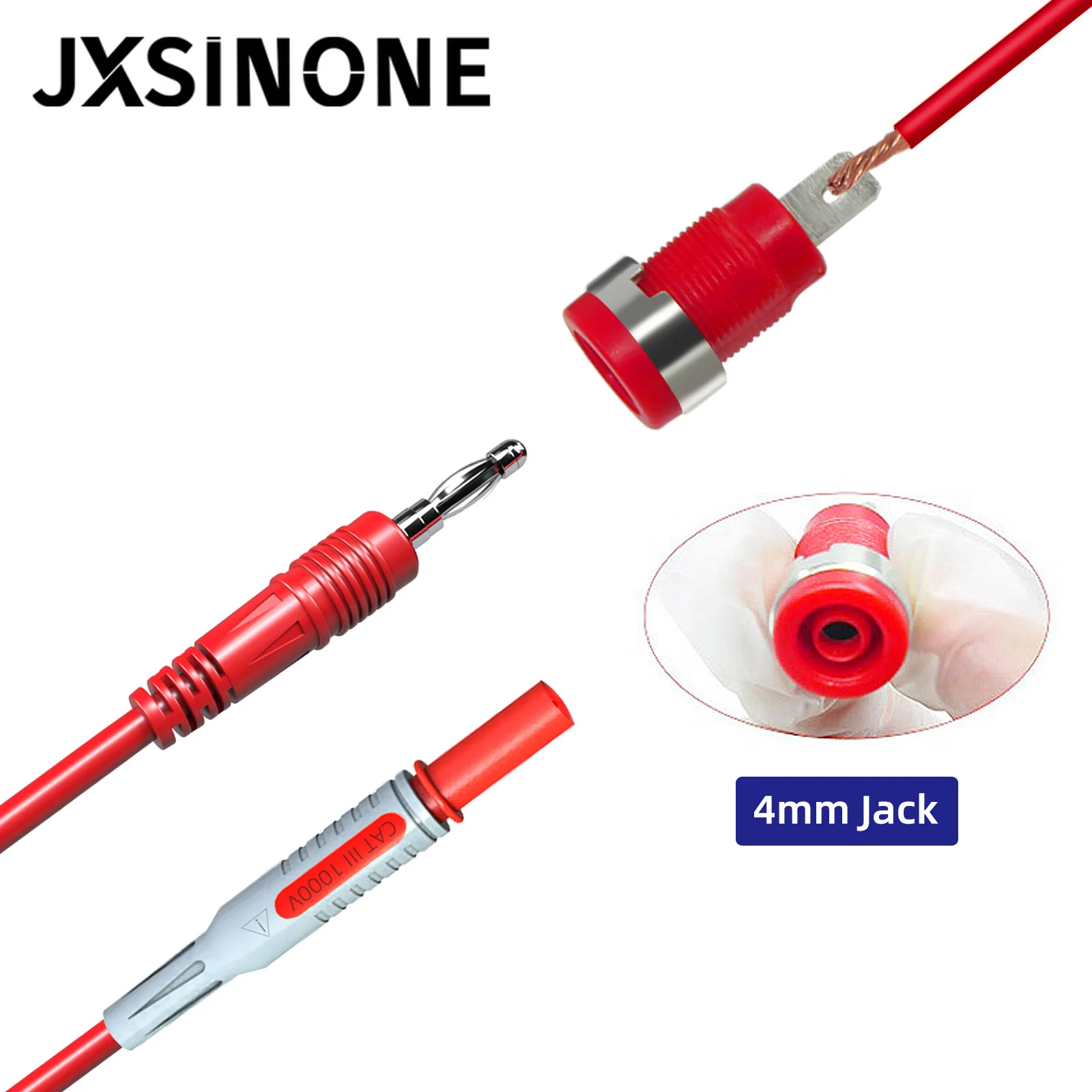 JXSINONE P3007 10 Cái/bộ 5 Màu 4Mm Mạ Niken Liên Kết Bài Chuối Jack Cắm Ổ Cắm