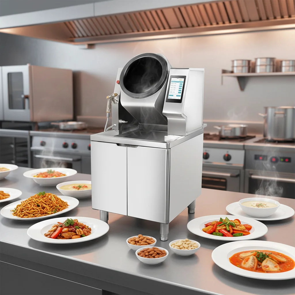 Lestov Brand Upright Automatic Cooking 3.5KG Food Machine with Cabinet Stainless Steel 5000W Easy Setup