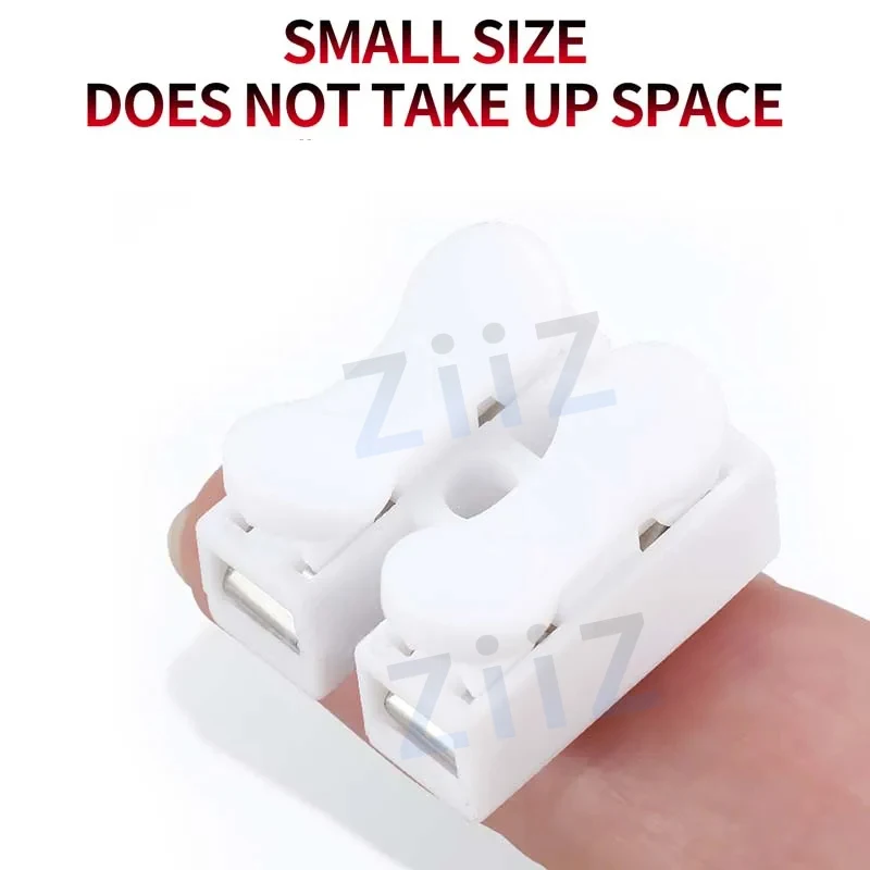 20/50Pcs No Solding Quick 1P 2P Cable Wire Connector No Screw Terminal Block Spring Clamp ZiiZ