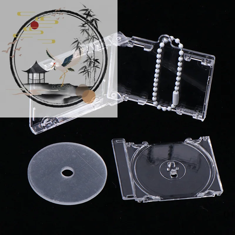 Mini NFC Functional CD Disc Case Key Chain Peripheral Commemorative Album Key Holder For DIY Backpack Pendant