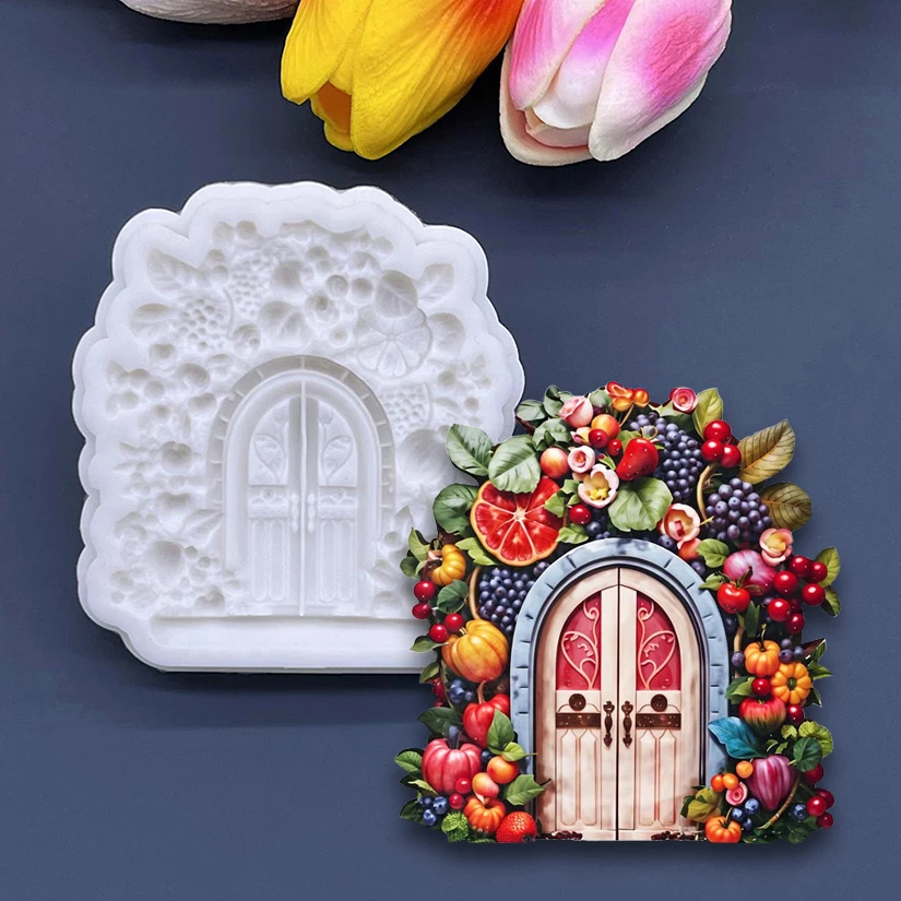 Fruit Door Silicone Cake Baking Mold Sugarcraft Chocolate Cupcake Resin Tools Fondant Decorating Tools
