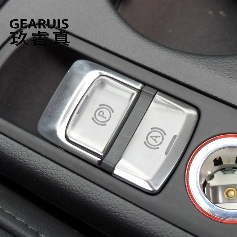 Car Styling For Audi Q3 8U 2013-2018 Power Electronic Parking Brake Handbrake Auto Switch Button decoration Cover Sticker Trim