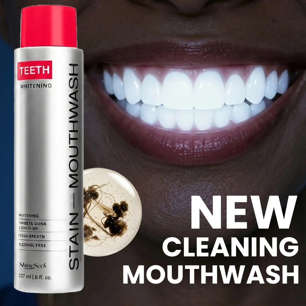 237ml Sugar-Free Mint Cleaning Mouthwash for Removing Tooth Stains, Deep Cleaning the Mouth, Removing Debris, Freshening Breath, Whitening Teeth, Portable Package for Fresh Breath Anytime, Suitable for Deep Oral Cleaning