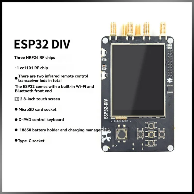 

B68C ESP32 DIV Iot Module With Built-In Wi-Fi+ Bluetooth, NRF24 RF Chip-Compact Development Board