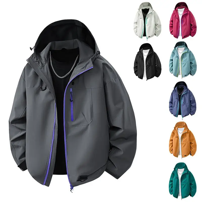 เสื้อแจ็คเก็ตปีนเขาสำหรับกิจกรรมกลางแจ้ง รุ่นใหม่ ฤดูใบไม้ผลิ/ฤดูใบไม้ร่วง กันน้ำ กันลม ระบายอากาศได้ดี ไซส์ใหญ่ บุสองชั้น ซับในด้วยผ้า Me Lined