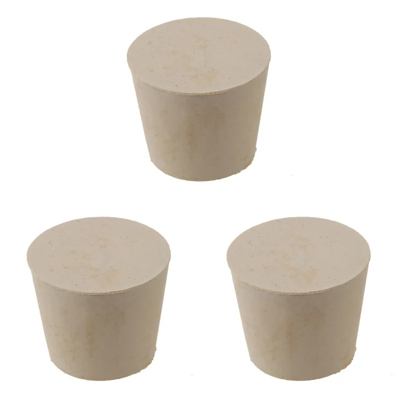 Daily Sale 3X New Rubber Stopper Bungs Laboratory Solid Hole Stop Push-In Sealing Plug 7 28 X 37Mm
