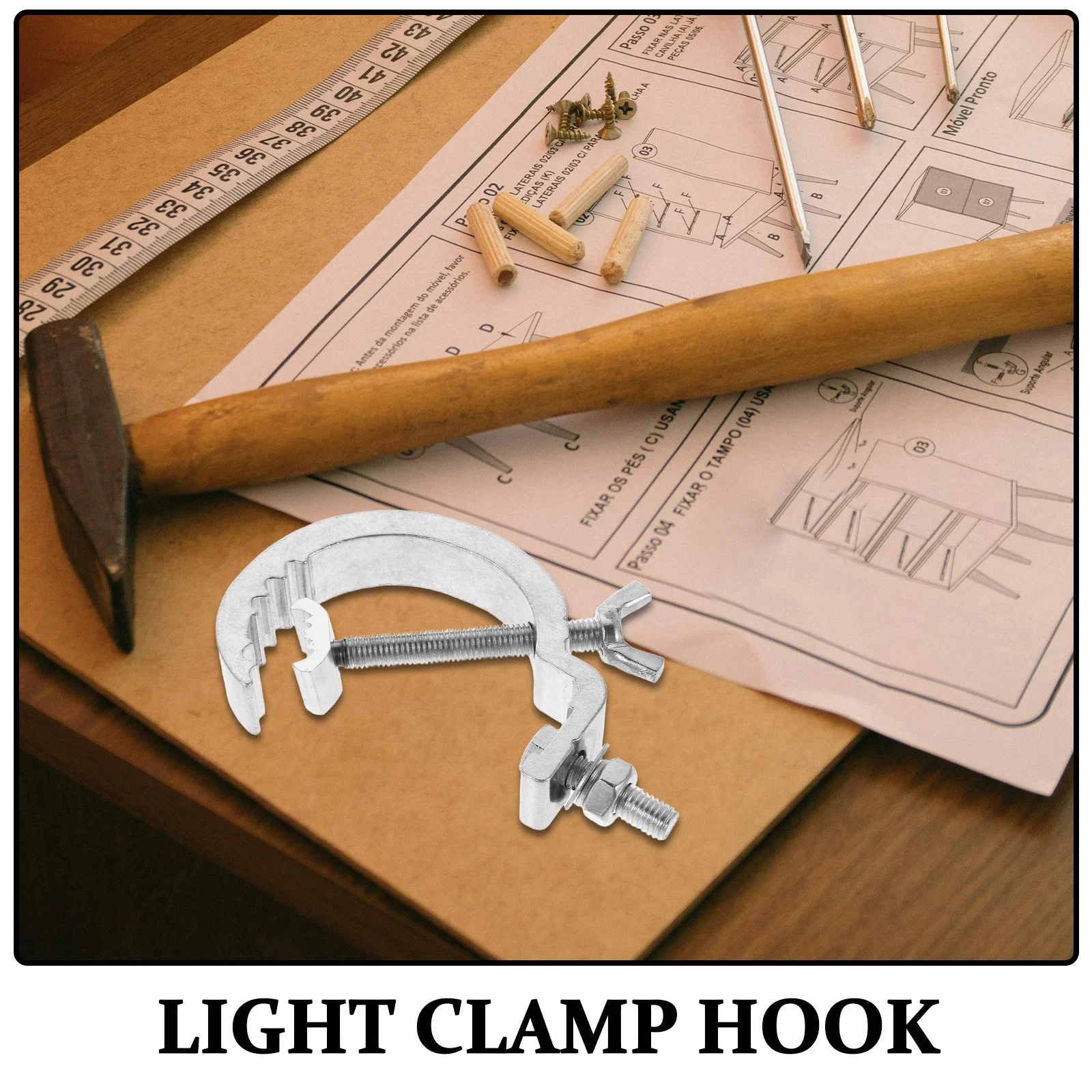 4 قطعة ضوء المرحلة المشبك السنانير الثقيلة 17 مللي متر واسعة المضادة للخدش المشبك ل Dj الاسمية ضوء الجمالون المرحلة اكسسوارات مرساة السنانير #3