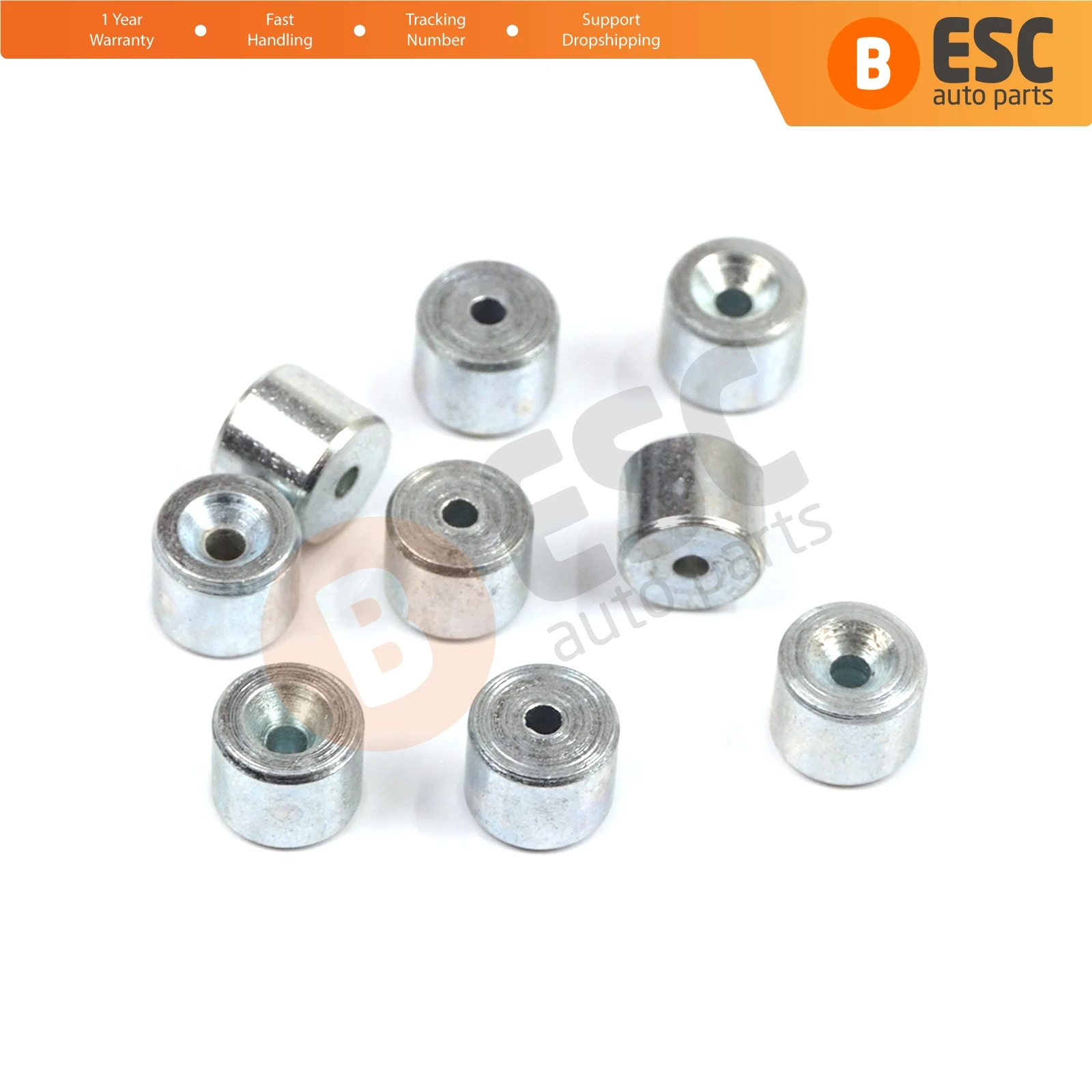 BCR009 100 Pieces Car Window Regulator Winder Repair Steel Cable Wire Rope End Fitting Pin Stop Sleeve Crimp Rivet 6x4.85x1.7 mm