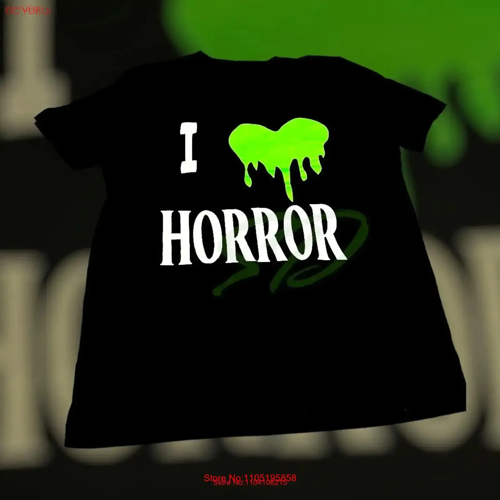 

Рубашка из неонового зеленого слизи с изображением ужасов в форме сердца для взрослых и детей, комбинезон для малышей, одинаковые рубашки для всей семьи, винтажные стираные рубашки