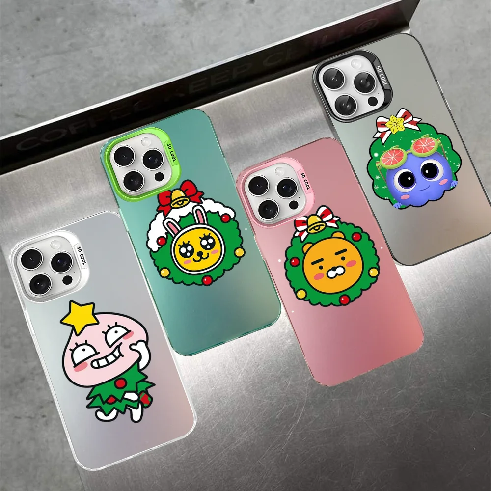 KAKAO FRIENDS Phone Case For iPhone 16 15 14 13 12 11 Pro Max X XR XSMAX 8 7 Plus Matte Shockproof Back Cover