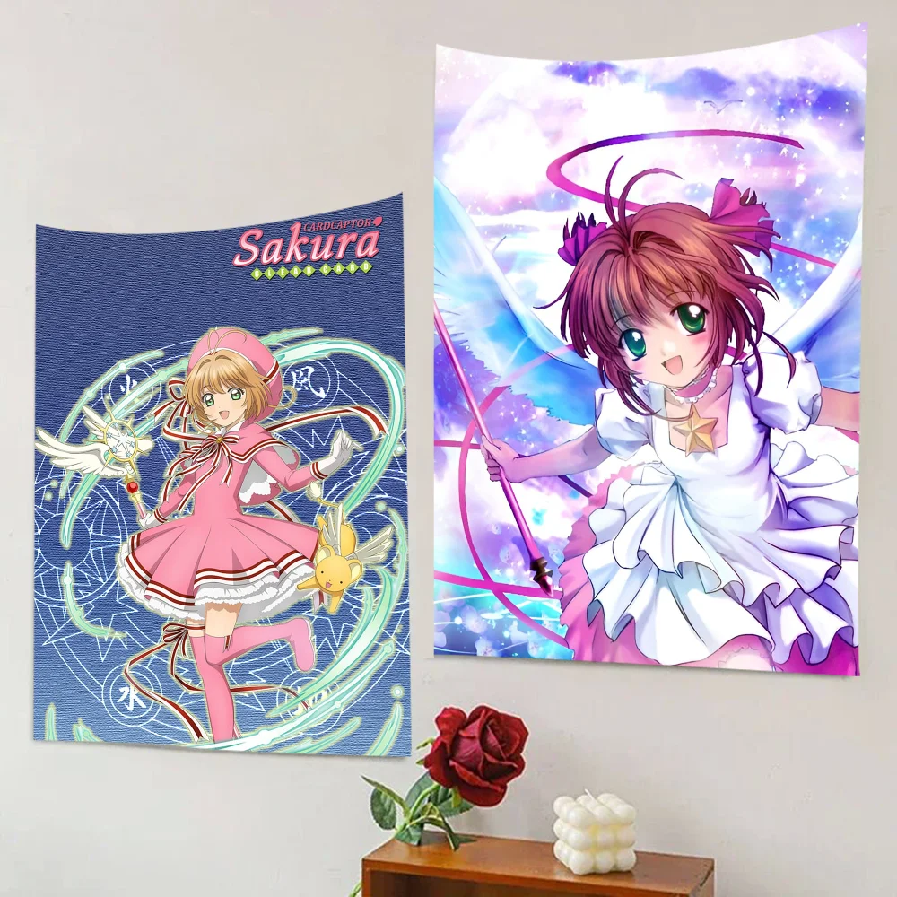 Anime Card Captor Sakura Party Vinyl Kulissen Hintergrund Wand Tuch Baby Dusche Kinder Geburtstag Party Dekoration