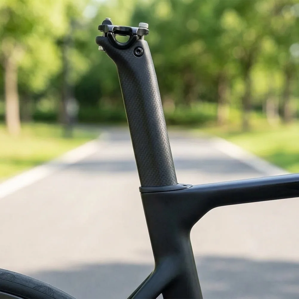 Seat Post Made Entirely from Carbon Fiber for Bicycles Requiring Weight Savings Without Compromising Structural Safety Margins