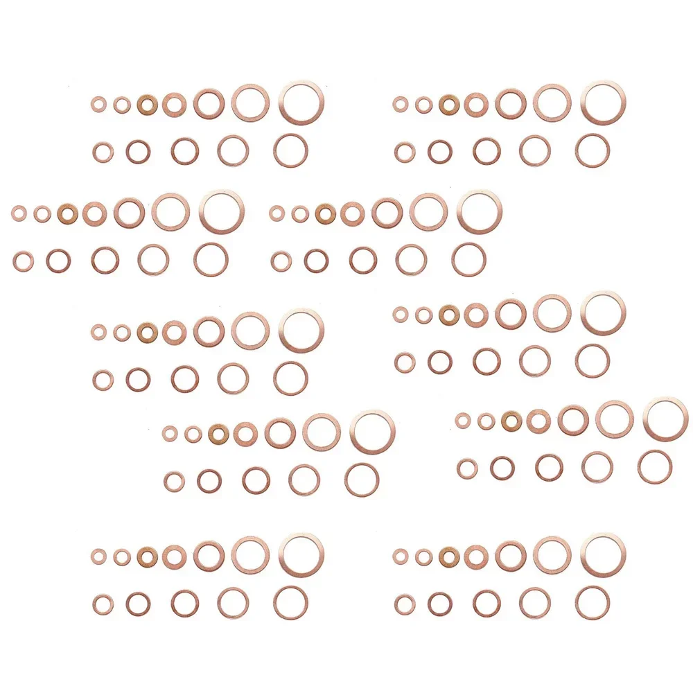 

280 Pcs Set Car Drain Bolt Crush Washer High Quality Copper Oil Plug Gasket Seal Ring Auto Replacement Parts New Oil Seals