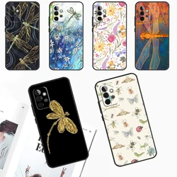 Dragonfly Insect Pattern Cover For Samsung Galaxy A15 A25 A35 A55 A53 A33 A13 A52 A32 A12 A51 A71 A14 A34 A54 Case
